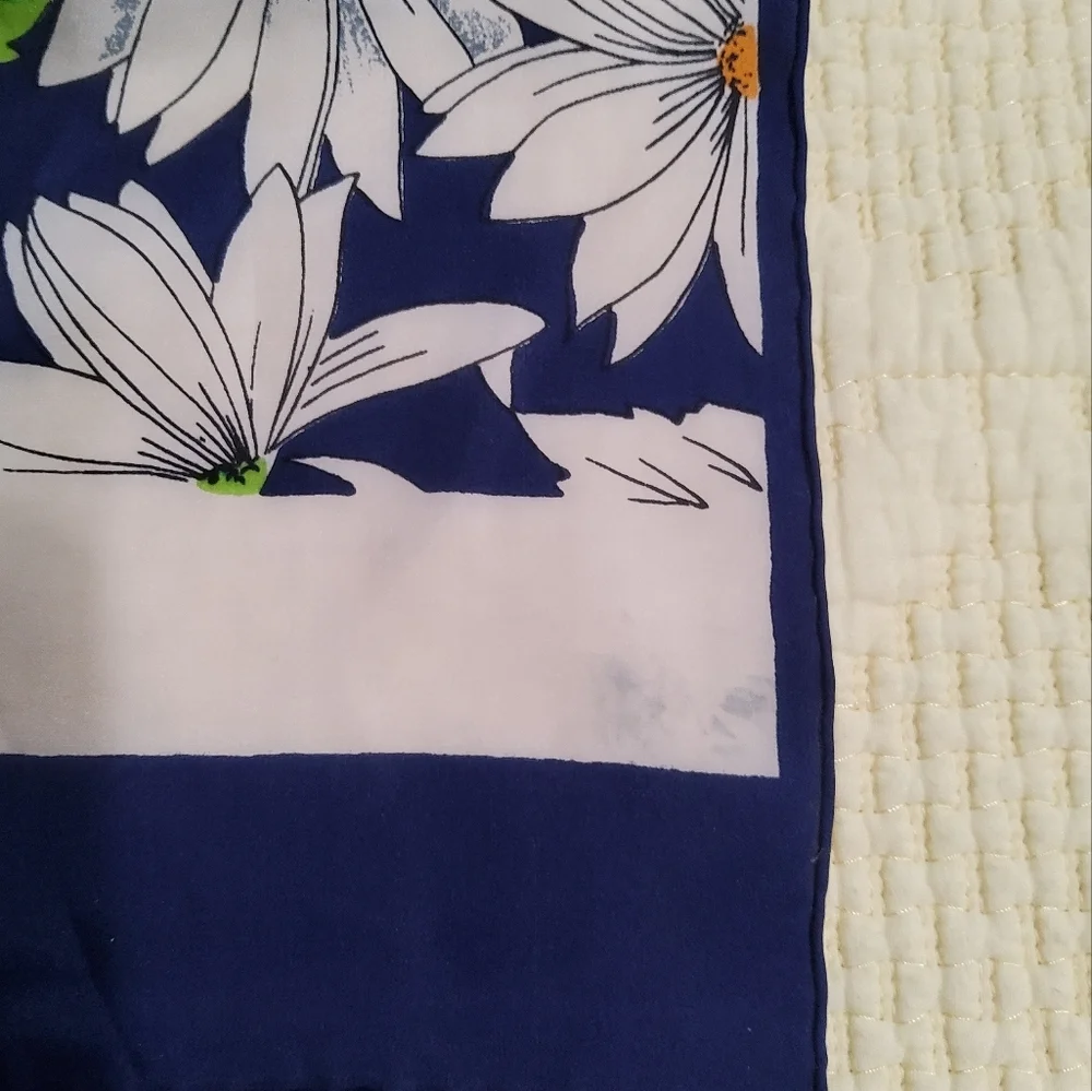 Bill Blass Floral Silk Scarf